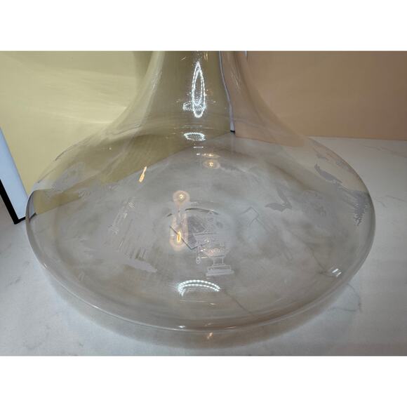 Disney's Haunted Mansion Glass Spirits Decanter w/Etched Haunted Scenes - Picture 5 of 11